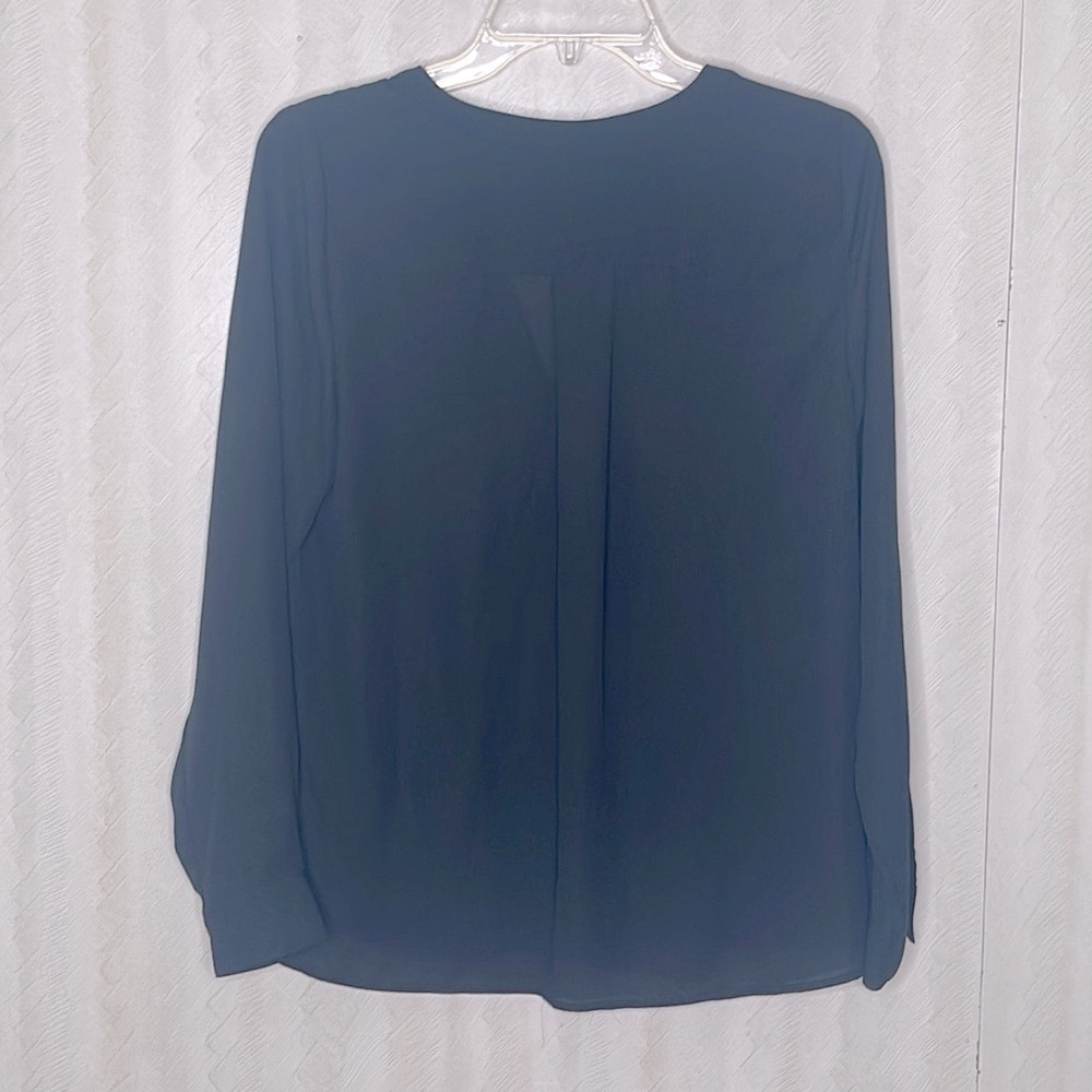 ❤️ INC v neck black work Blouse Size 8 - Picture 3 of 4